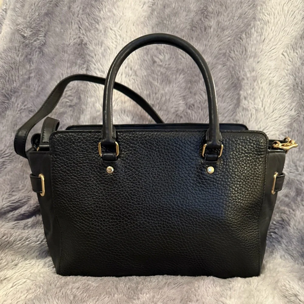 Coach Swagger Black Satchel Bag with Gold Accents F55665 EUC - Picture 8 of 16